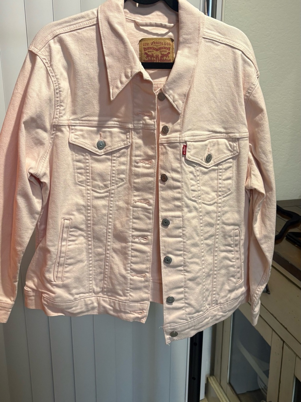 Levi's Women's Light Pink Denim Trucker Jacket